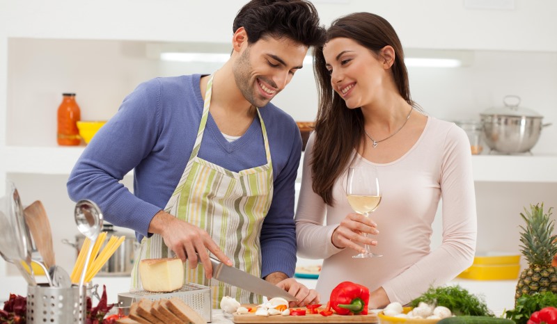 How to Spoil Your Wife on Mother's Day ideas - cook a romantic dinner